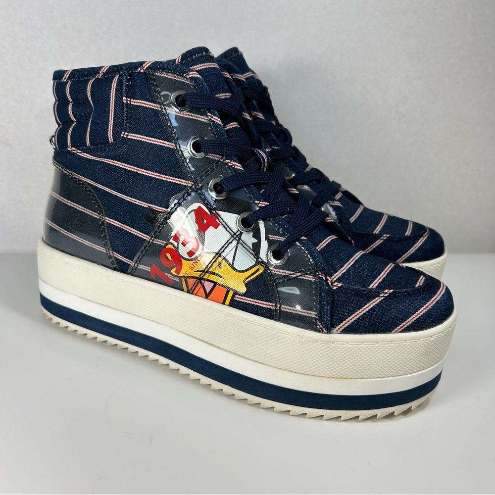 Disney Donald Duck Platform Lace Up Sneaker Shoes Call It Spring; Women’s Sz 7.5 - Picture 4 of 16